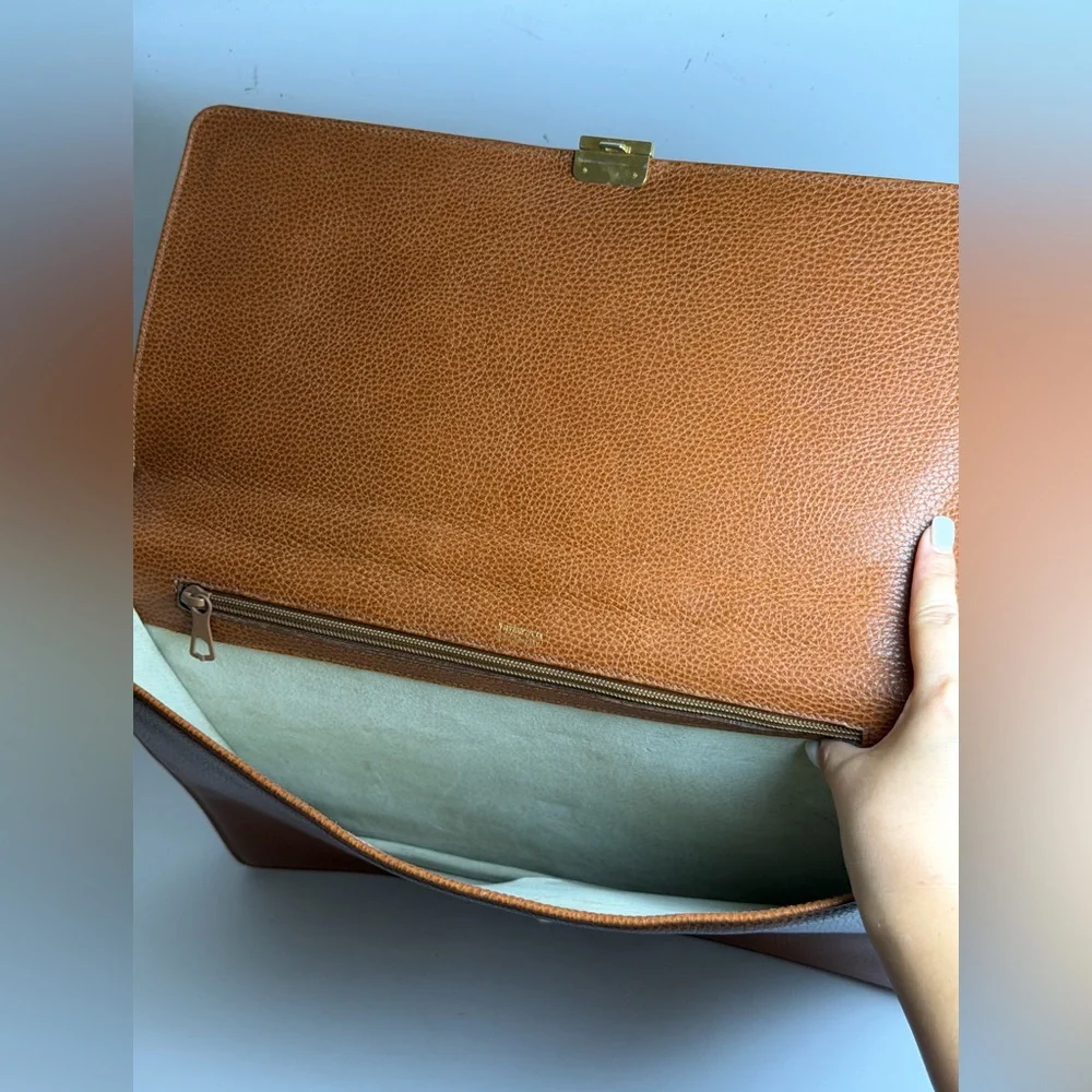 Vintage Tiffany & Co. Brown Leather Briefcase Dial Lock